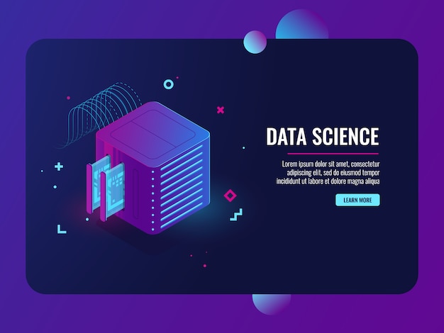 Free Vector dataflow computing, server room, database and datacenter icon, vpn system