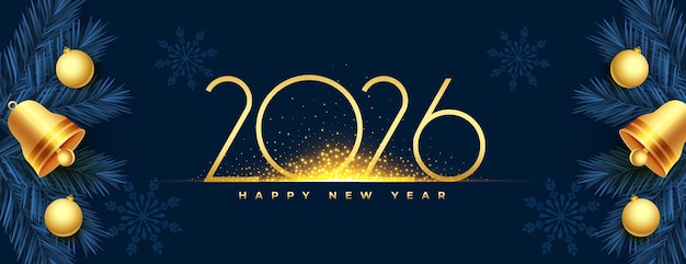 Free Vector decorative 2026 new year winter festive wallpaper