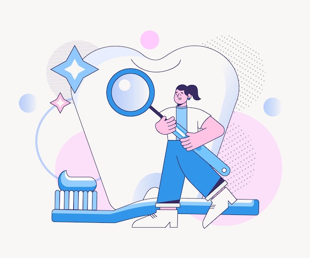 Free Vector dental care concept illustrated