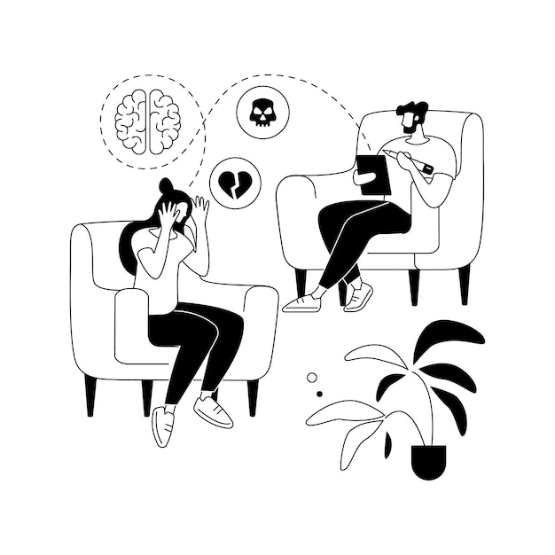 Free Vector depression counseling abstract concept vector illustration professional medical consultation depression symptoms treatment psychiatrist counseling mental health condition abstract metaphor