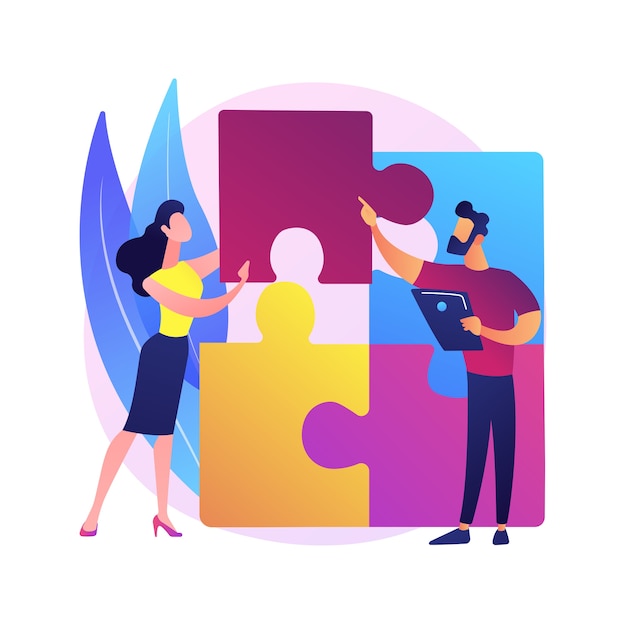 Free Vector design structure matrix abstract concept   illustration. project visual representation, system analysis, project management, organization team, product component, timeframe