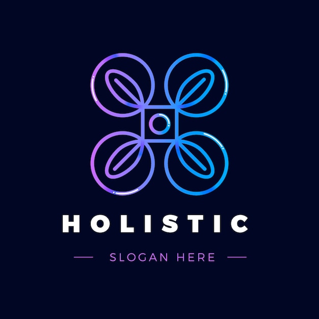 Free Vector detailed holistic logo template