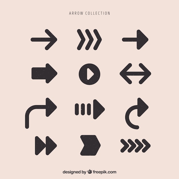 Free Vector different arrows collection to mark 