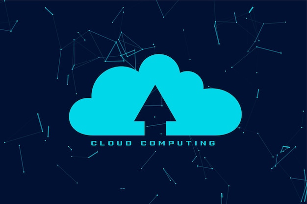 Free Vector digital cloud computing web server background for data visualization