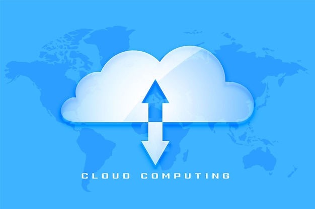 Free Vector digital cloud computing web server background for secure database