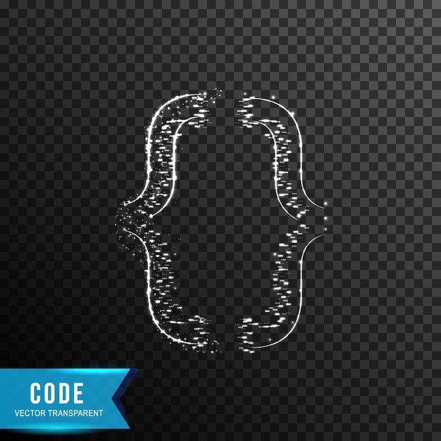 Free Vector digital code coding from connecting dot and line light effect vector illustration isolated on transparent background