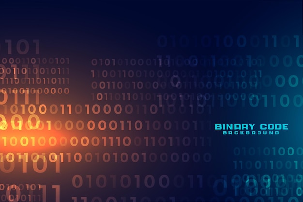 Free Vector digital futuristic binary code number background