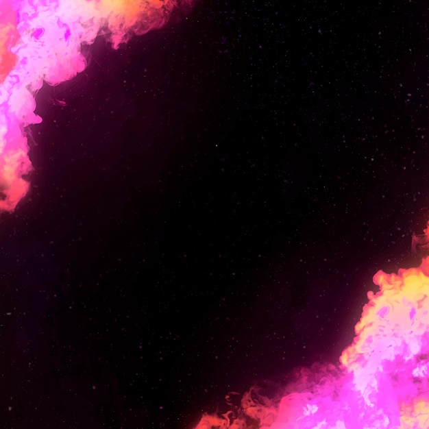 Free Vector dramatic pink fire burning vector border frame