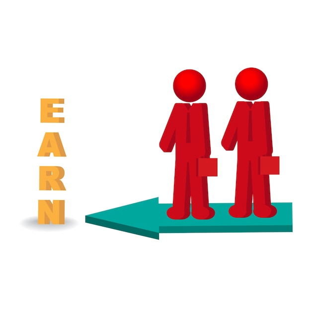 Free Vector earn business concept