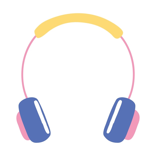 Free Vector earphones audio device tech