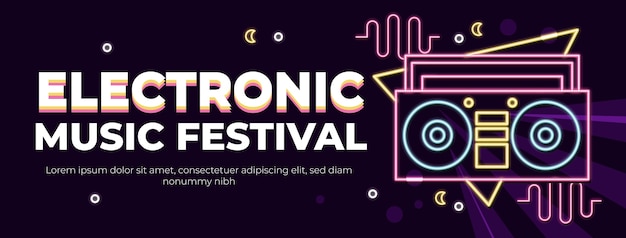 Free Vector electronic music template design