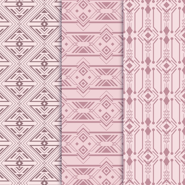 Free Vector elegant art deco pattern set