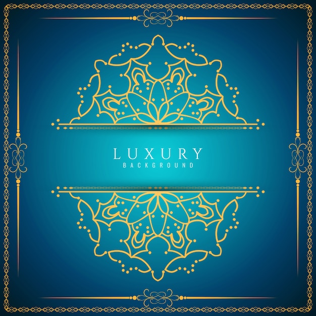 Free Vector elegant blue luxury mandala background