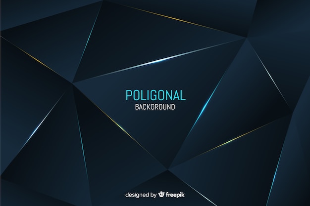 Free Vector elegant dark polygonal background design