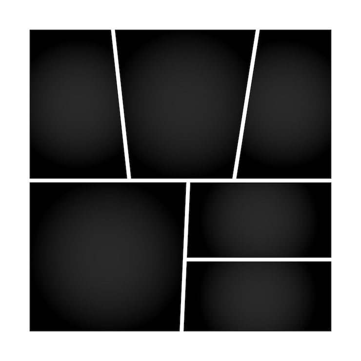 Free Vector empty collage frames templates for photos and images