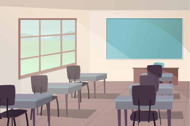Free Vector empty school class - background for video conferencing