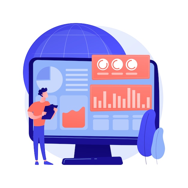 Free Vector environment data analytics abstract concept