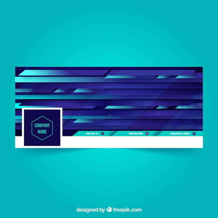 Free Vector facebook cover of abstract shapes
