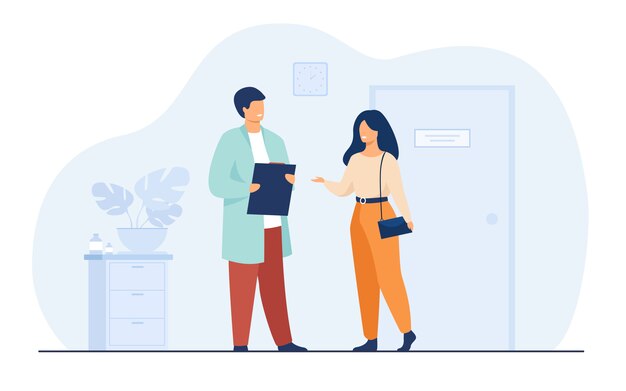 Free Vector female patient in doctor office