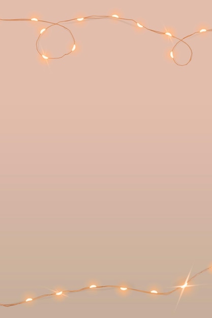 Free Vector festive pink background  with glowing wired lights