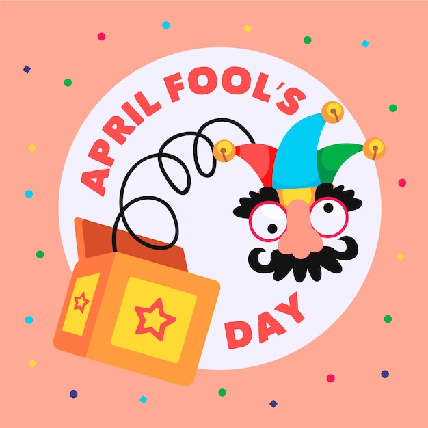 Free Vector flat april fools day concept