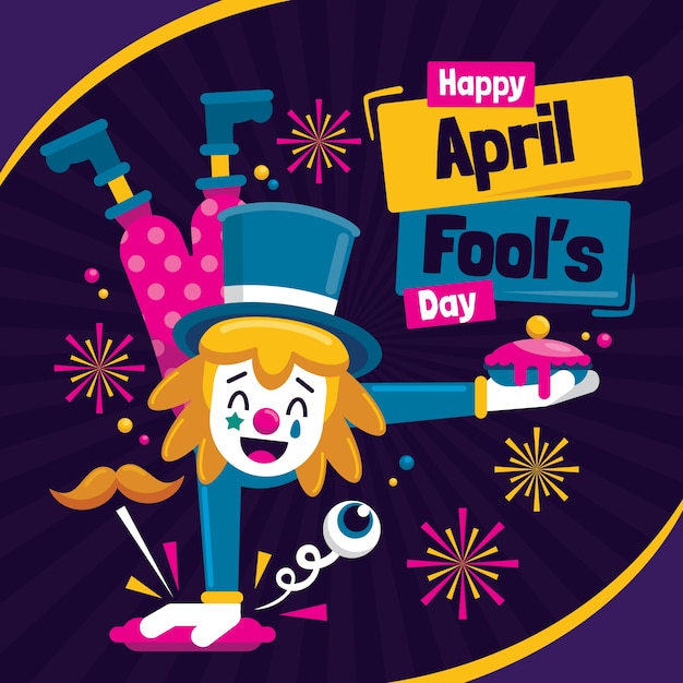 Free Vector flat april fools day illustration