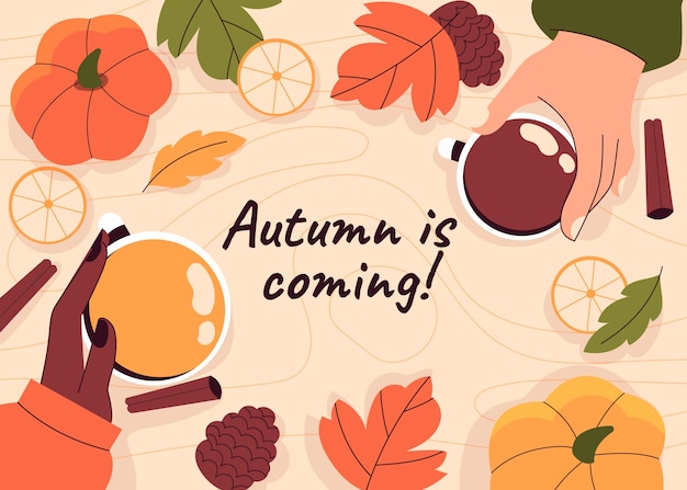 Free Vector flat background for autumn celebration