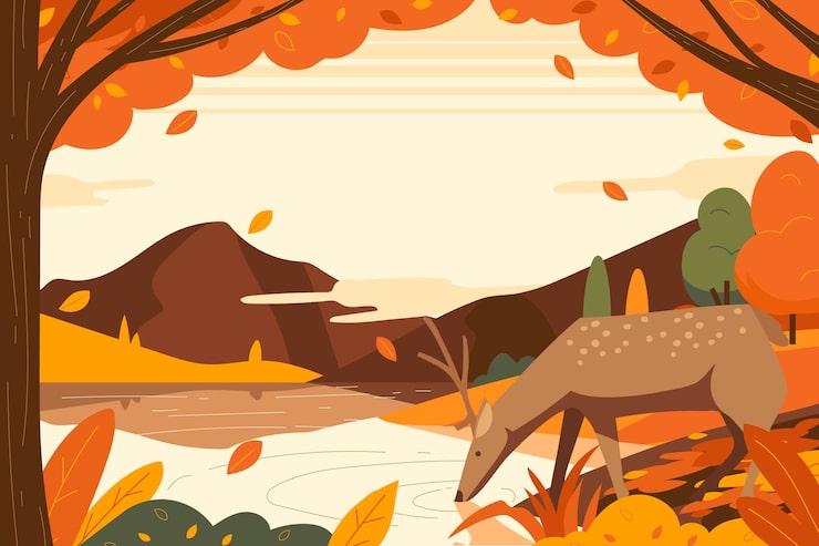 Free Vector flat background for autumn celebration