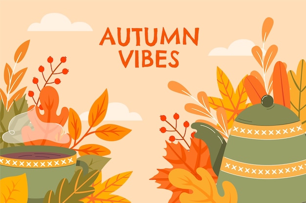Free Vector flat background for autumn celebration