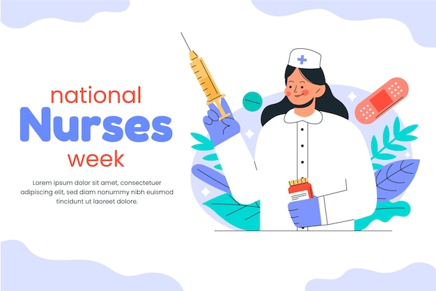 Free Vector flat background for national nurses week