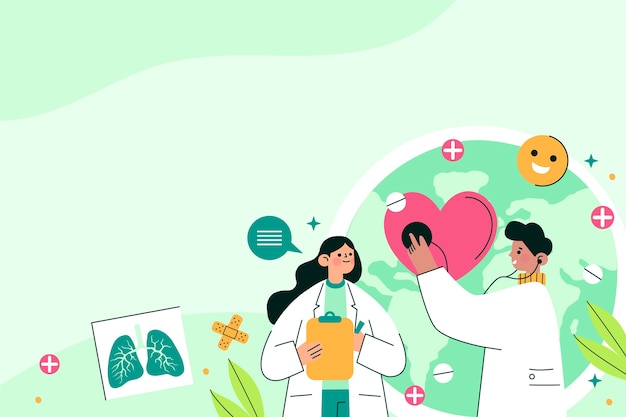 Free Vector flat background for world health day celebration