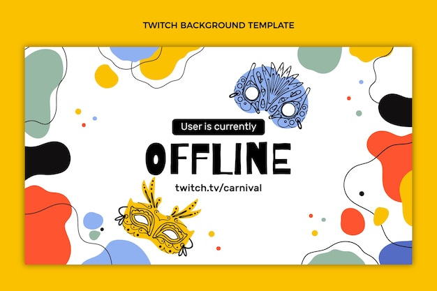 Free Vector flat carnival twitch background