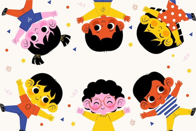 Free Vector flat children's day background in spanish