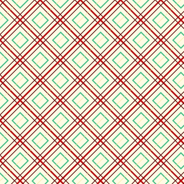 Free Vector flat christmas plaid pattern design