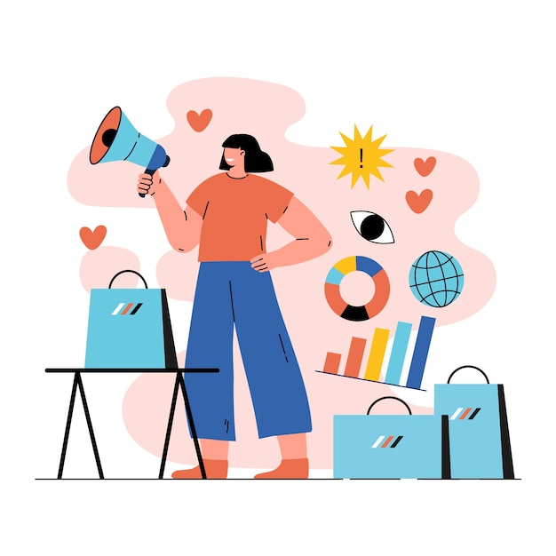 Free Vector flat design ambassador illustration