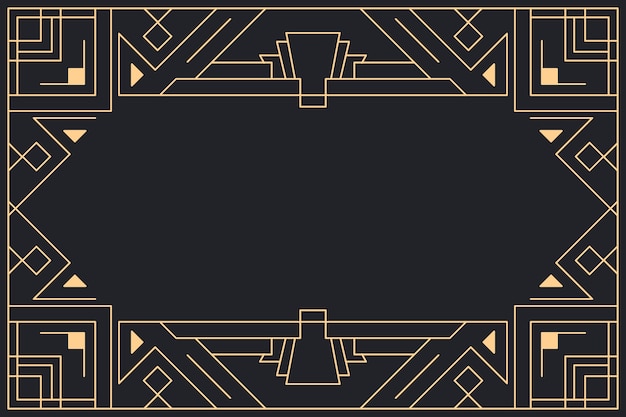 Free Vector flat design art deco instagram post collection