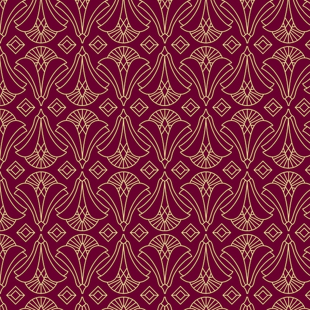 Free Vector flat design art deco pattern
