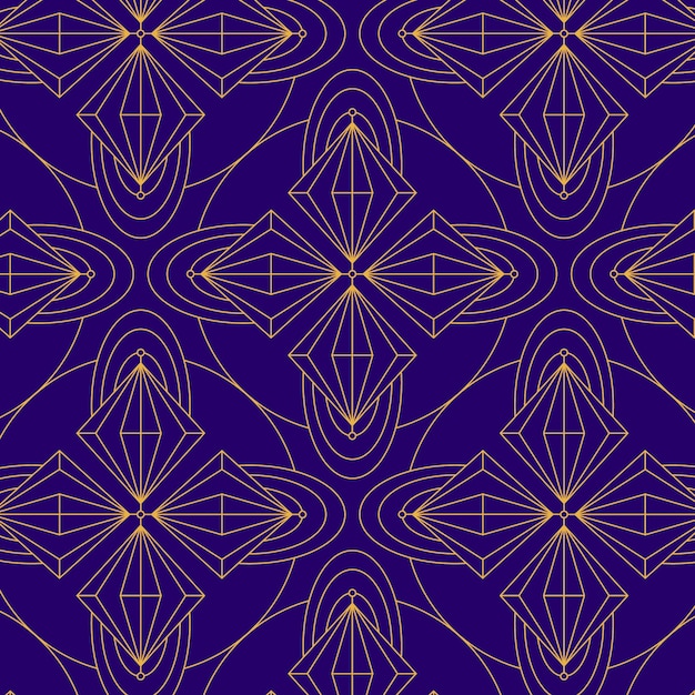 Free Vector flat design art deco pattern