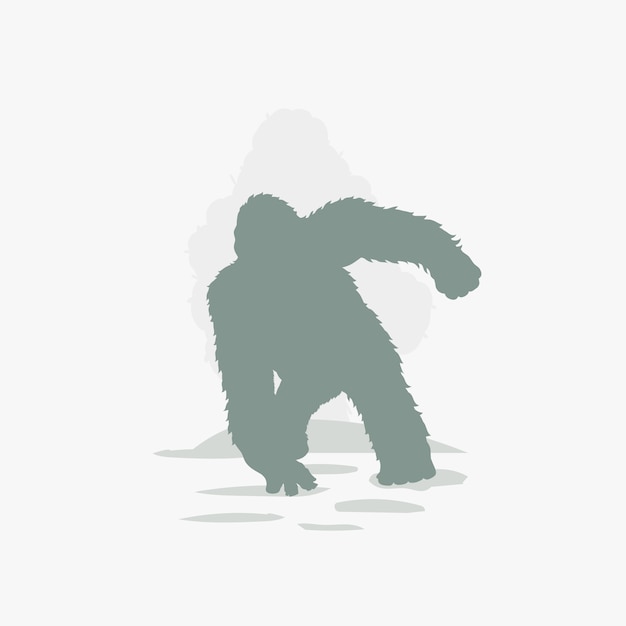 Free Vector flat design bigfoot silhouette