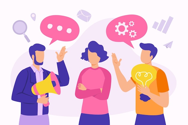 Free Vector flat design business communication