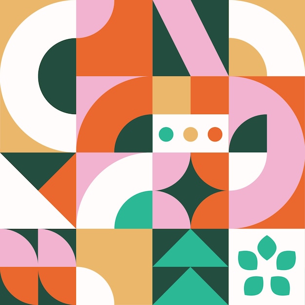 Free Vector flat design colorful geometric pattern