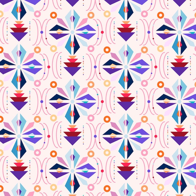 Free Vector flat design colorful geometric pattern