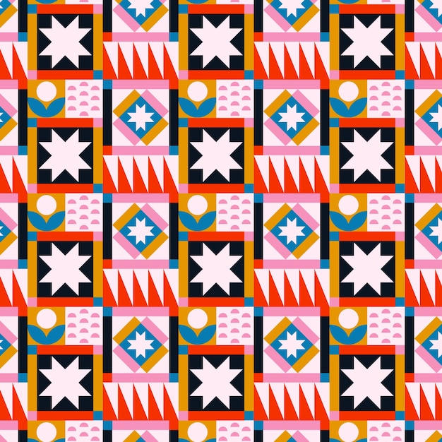 Free Vector flat design colorful geometric pattern