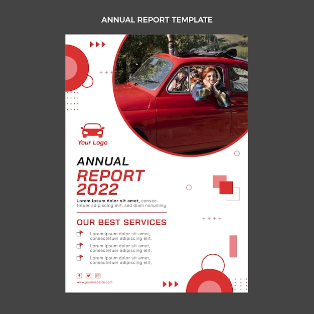 Free Vector flat design driving school template