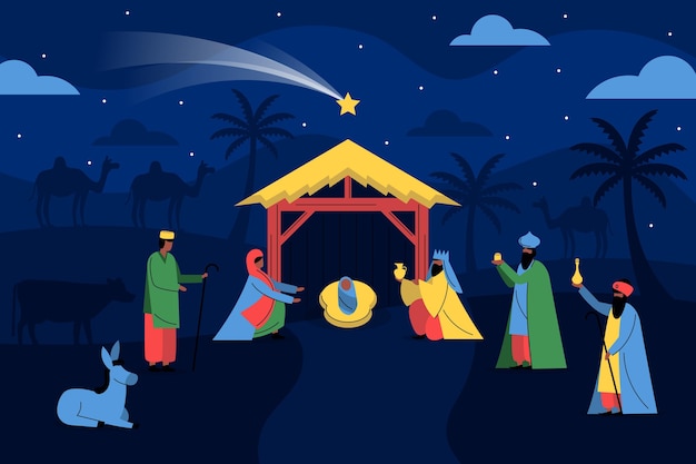 Free Vector flat design epiphany day