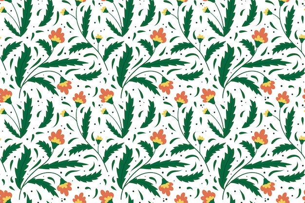 Free Vector flat design floral pattern illustration