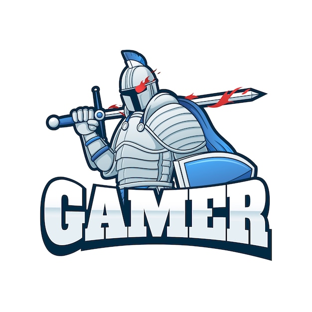 Free Vector flat design gaming logo