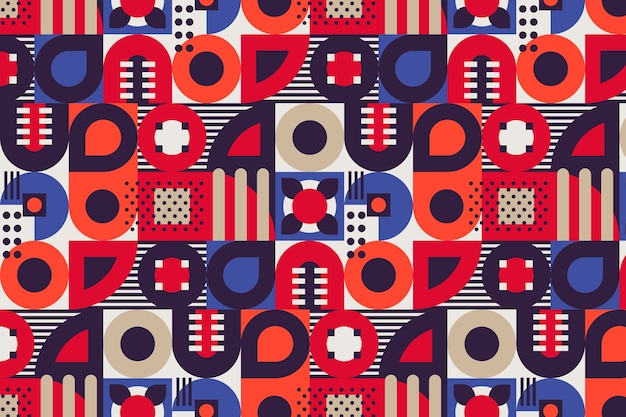 Free Vector flat design geometric pattern background