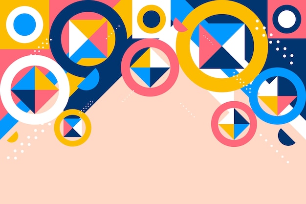 Free Vector flat design geometric pattern background