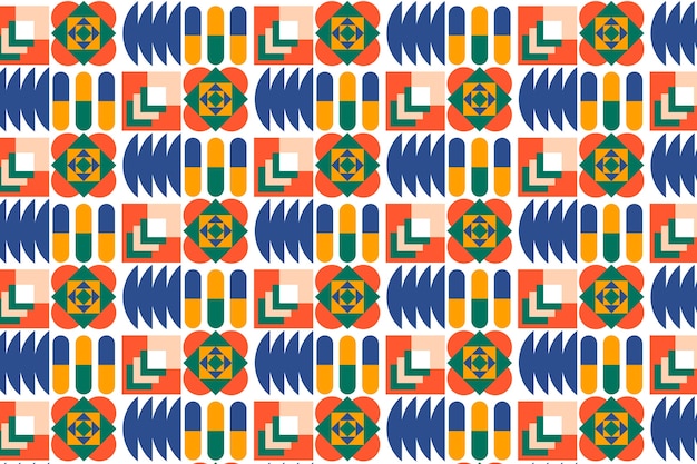 Free Vector flat design geometric pattern background